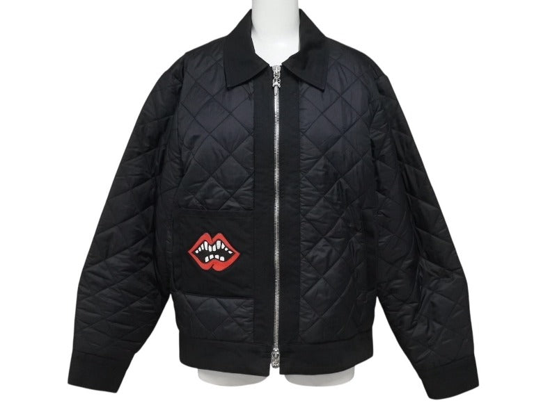 極美品 CHROME HEARTS クロムハーツ MATTY BOY マッティボーイ CHOMPER チョンパー キルティングナイロンジャケット サイズS 総柄 中古 4b004811
