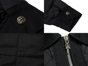 極美品 CHROME HEARTS クロムハーツ MATTY BOY マッティボーイ CHOMPER チョンパー キルティングナイロンジャケット サイズS 総柄 中古 4b004811
