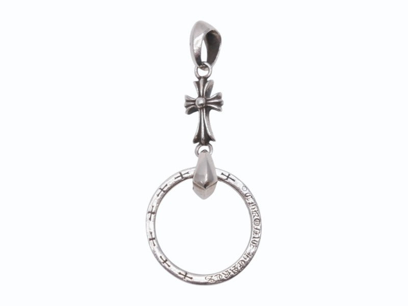 CHROME HEARTS クロムハーツ EWLP NTFL ベイビーファットクロス アイウェアループ ペンダントトップ 重量約9.6g シルバー 美品 中古 4b004813