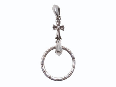 極美品 CHROME HEARTS クロムハーツ EWLP NTFL ベイビーファットクロス アイウェアループ ペンダントトップ 重量約10.9g シルバー 中古 4b004814