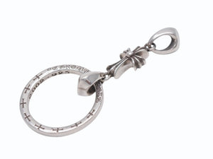 極美品 CHROME HEARTS クロムハーツ EWLP NTFL ベイビーファットクロス アイウェアループ ペンダントトップ 重量約10.9g シルバー 中古 4b004814