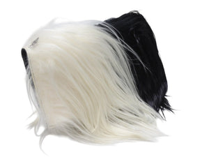 極美品 CHROME HEARTS クロムハーツ ファー クラッチバッグ セカンドバッグ スクロールラベル シルバー925 レザー バイカラー 中古 4b004817