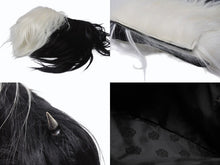 Load image into Gallery viewer, 極美品 CHROME HEARTS クロムハーツ ファー クラッチバッグ セカンドバッグ スクロールラベル シルバー925 レザー バイカラー 中古 4b004817