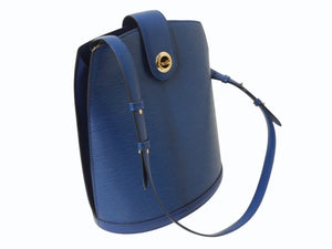 LOUIS VUITTON ルイヴィトン クリュニー ショルダーバッグ M52255 エピ レザー ブルー ゴールド金具 美品 中古 4b004818