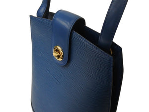 LOUIS VUITTON ルイヴィトン クリュニー ショルダーバッグ M52255 エピ レザー ブルー ゴールド金具 美品 中古 4b004818