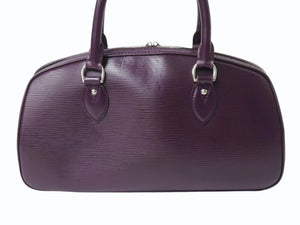 LOUIS VUITTON ルイヴィトン エピ ジャスミン ハンドバッグ M52087 パープル シルバー金具 ロゴ 紫 手持ち 鞄 良品 中古 4b004819