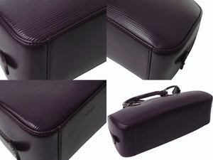 LOUIS VUITTON ルイヴィトン エピ ジャスミン ハンドバッグ M52087 パープル シルバー金具 ロゴ 紫 手持ち 鞄 良品 中古 4b004819