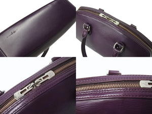 LOUIS VUITTON ルイヴィトン エピ ジャスミン ハンドバッグ M52087 パープル シルバー金具 ロゴ 紫 手持ち 鞄 良品 中古 4b004819
