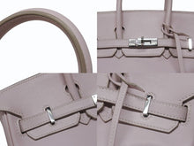 Load image into Gallery viewer, HERMES エルメス バーキン25 ハンドバッグ □L刻印 ヴォースイフト ローズドラジェ シルバー金具 美品 中古 4b004821