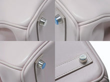 Load image into Gallery viewer, HERMES エルメス バーキン25 ハンドバッグ □L刻印 ヴォースイフト ローズドラジェ シルバー金具 美品 中古 4b004821