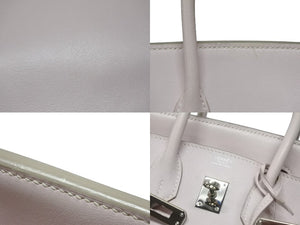 HERMES エルメス バーキン25 ハンドバッグ □L刻印 ヴォースイフト ローズドラジェ シルバー金具 美品 中古 4b004821