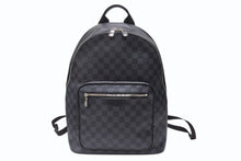 画像をギャラリービューアに読み込む, 新品同様 LOUIS VUITTON ルイヴィトン リュック ジョッシュ ダミエグラフィット N41473 PVC レザー ブラック 中古 4b004823