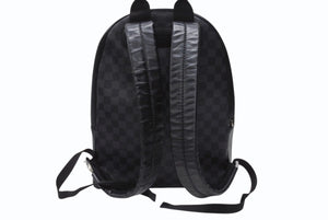 新品同様 LOUIS VUITTON ルイヴィトン リュック ジョッシュ ダミエグラフィット N41473 PVC レザー ブラック 中古 4b004823