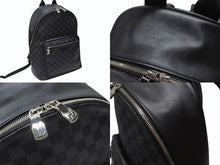画像をギャラリービューアに読み込む, 新品同様 LOUIS VUITTON ルイヴィトン リュック ジョッシュ ダミエグラフィット N41473 PVC レザー ブラック 中古 4b004823