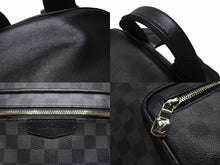 画像をギャラリービューアに読み込む, 新品同様 LOUIS VUITTON ルイヴィトン リュック ジョッシュ ダミエグラフィット N41473 PVC レザー ブラック 中古 4b004823