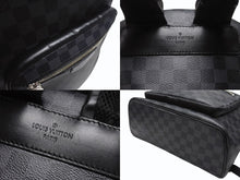 画像をギャラリービューアに読み込む, 新品同様 LOUIS VUITTON ルイヴィトン リュック ジョッシュ ダミエグラフィット N41473 PVC レザー ブラック 中古 4b004823