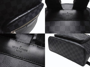 新品同様 LOUIS VUITTON ルイヴィトン リュック ジョッシュ ダミエグラフィット N41473 PVC レザー ブラック 中古 4b004823