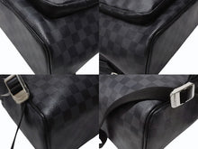 画像をギャラリービューアに読み込む, 新品同様 LOUIS VUITTON ルイヴィトン リュック ジョッシュ ダミエグラフィット N41473 PVC レザー ブラック 中古 4b004823