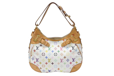 極美品 LOUIS VUITTON ルイヴィトン ショルダーバッグ グレタ M40195 モノグラム マルチカラー ホワイト 中古4b003525