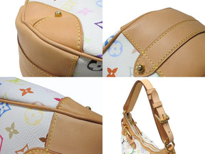 極美品 LOUIS VUITTON ルイヴィトン ショルダーバッグ グレタ M40195 モノグラム マルチカラー ホワイト 中古4b003525