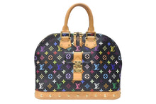 Load image into Gallery viewer, 極美品 LOUIS VUITTON ルイヴィトン 村上隆 アルマGM ハンドバッグ M40442 モノグラム マルチカラー ブラック 中古 4b003841