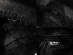 CHANEL シャネル マドモアゼル ダブルフラップ チェーンショルダーバッグ 10番台 ラムスキン ブラック シルバー金具 美品 中古 4b004827
