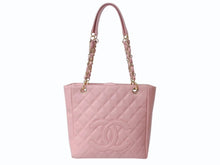 Load image into Gallery viewer, 極美品 CHANEL シャネル PST マトラッセ チェーントート CCステッチ A50994 11番台 キャビアスキン ピンク ゴールド金具 中古 4b004830