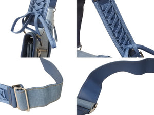 極美品 希少 Christian Dior クリスチャンディオール ワンショルダーバッグ アドミットイット デニム ブルー シルバー金具 中古 4b004832