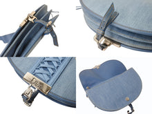 Load image into Gallery viewer, 極美品 希少 Christian Dior クリスチャンディオール ワンショルダーバッグ アドミットイット デニム ブルー シルバー金具 中古 4b004832