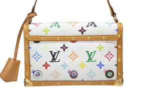 極美品 LOUIS VUITTON ルイヴィトン ハンドバッグ アイラブモノグラムPM ポシェットアイミスユー 村上隆 M92055 中古 4b004834