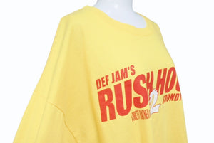 DEF JAM デフジャム 00's ラッシュアワー2 サントラ 映画 半袖Ｔシャツ コットン イエロー レッド サイズXL 美品 中古 4b004836