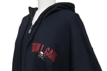 Load image into Gallery viewer, SKULL GANG スカルギャング プリント ジップアップパーカー クロスボーン HIPHOP ブラック レッド サイズM 美品 中古 4b004837