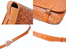 Load image into Gallery viewer, GOYARD ゴヤール ベルヴェデーレ GM メッセンジャーバッグ ショルダーバッグ フランス製 PVC レザー オレンジ シルバー 美品 中古 4b004839