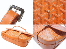 Load image into Gallery viewer, GOYARD ゴヤール ベルヴェデーレ GM メッセンジャーバッグ ショルダーバッグ フランス製 PVC レザー オレンジ シルバー 美品 中古 4b004839