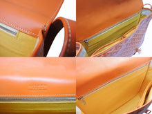 Load image into Gallery viewer, GOYARD ゴヤール ベルヴェデーレ GM メッセンジャーバッグ ショルダーバッグ フランス製 PVC レザー オレンジ シルバー 美品 中古 4b004839