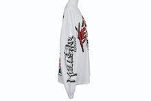 画像をギャラリービューアに読み込む, 新品未使用 HELLSTAR ヘルスター RECORDS レコーズ 長袖Tシャツ サイズXL マルチプリント ホワイト ブラック レッド 中古 4b004843