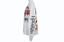 画像をギャラリービューアに読み込む, 新品未使用 HELLSTAR ヘルスター RECORDS レコーズ 長袖Tシャツ サイズXL マルチプリント ホワイト ブラック レッド 中古 4b004843