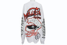 画像をギャラリービューアに読み込む, 新品未使用 HELLSTAR ヘルスター RECORDS レコーズ 長袖Tシャツ サイズXL マルチプリント ホワイト ブラック レッド 中古 4b004844