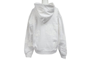 新品未使用 DENIM TEARS デニムティアーズ MONO ALL OVER WREATH パーカー 95B700A0 サイズS 24SS ホワイト 総柄 中古 4b004845