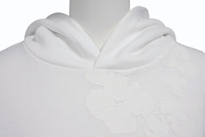 新品未使用 DENIM TEARS デニムティアーズ MONO ALL OVER WREATH パーカー 95B700A0 サイズS 24SS ホワイト 総柄 中古 4b004845