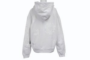 新品未使用 DENIM TEARS デニムティアーズ MONO ALL OVER WREATH パーカー 95B700A0 サイズS 24SS ホワイト 総柄 中古 4b004846