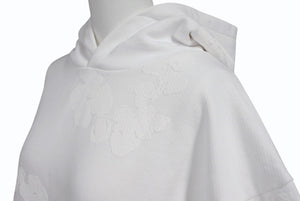 新品未使用 DENIM TEARS デニムティアーズ MONO ALL OVER WREATH パーカー 95B700A0 サイズS 24SS ホワイト 総柄 中古 4b004846