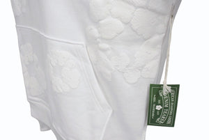 新品未使用 DENIM TEARS デニムティアーズ MONO ALL OVER WREATH パーカー 95B700A0 サイズS 24SS ホワイト 総柄 中古 4b004846