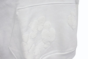 新品未使用 DENIM TEARS デニムティアーズ MONO ALL OVER WREATH パーカー 95B700A0 サイズS 24SS ホワイト 総柄 中古 4b004846