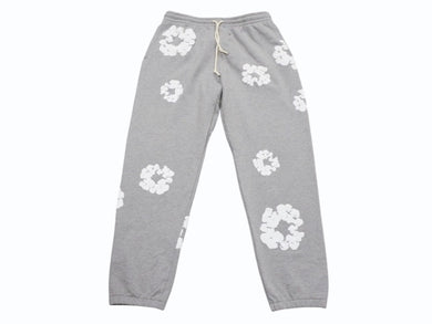 新品同様 DenimTears デニムティアーズ TheCottonWreathSweatpants ザコットンリーススウェットパンツ グレー ホワイト XXL 中古 4b004849