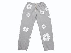 新品同様 DenimTears デニムティアーズ TheCottonWreathSweatpants ザコットンリーススウェットパンツ グレー ホワイト XXL 中古 4b004849