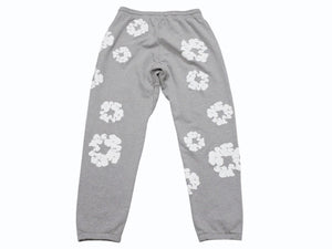 新品同様 DenimTears デニムティアーズ TheCottonWreathSweatpants ザコットンリーススウェットパンツ グレー ホワイト XXL 中古 4b004849