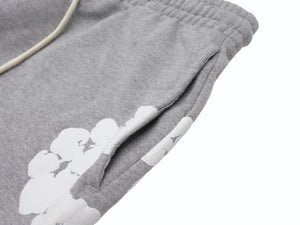 新品同様 DenimTears デニムティアーズ TheCottonWreathSweatpants ザコットンリーススウェットパンツ グレー ホワイト XXL 中古 4b004849