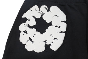 新品未使用 DENIM TEARS デニムティアーズ THE COTTON WREATH コットンリース スウェットパンツ DT29834 サイズXXL ブラック 中古 4b004850