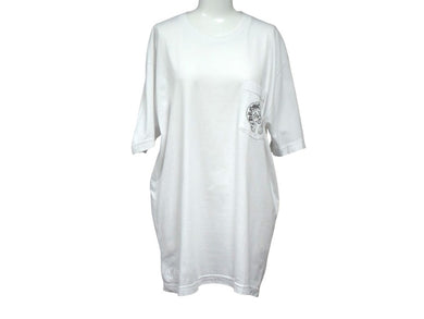 極美品 CHROME HEARTS クロムハーツ 半袖 Tシャツ HONOLULU限定 ホースシュープリント サイズL ホワイト コットン 中古 4b004582